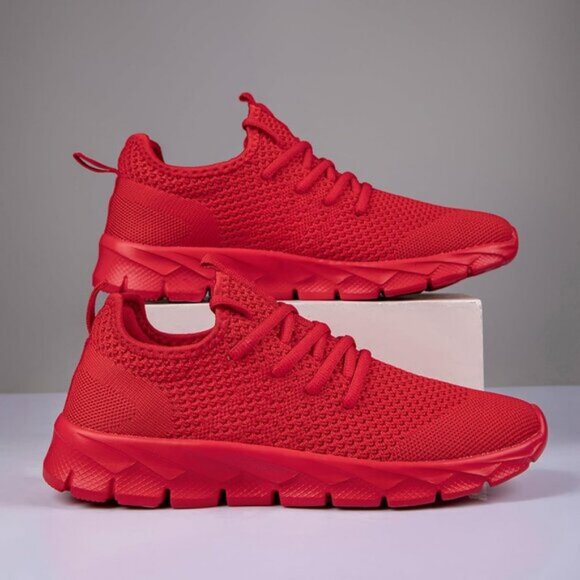 ⚡Mens Red Running Fashion Tennis Walking Lightweight Athletic Sneakers - Picture 7 of 7